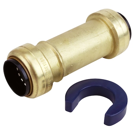 Apollo 1 in. Brass Push-To-Connect Slip Repair Coupling FSBC1SL